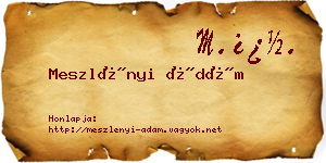 Meszlényi Ádám névjegykártya